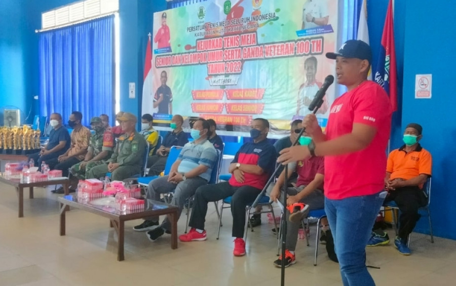 Pembukaan Kejurkab Tenis Meja oleh PTMSI Kukar (Foto: Heri/korankaltim.com)