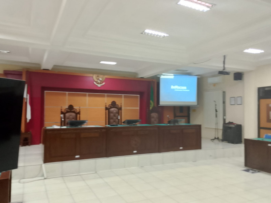 Kondisi persidangan di Balikpapan terpantau kosong pada Senin (7/10/2024). (La Eko -Koran Kaltim).