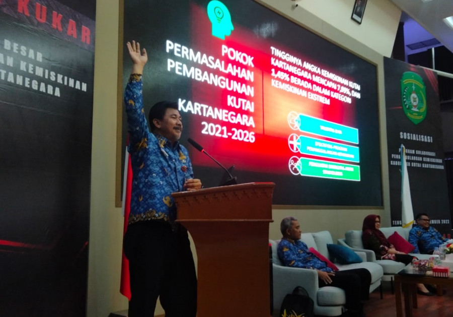 Sekda Kukar saat menyampaikan pemaparan. (Foto: Heri/Korankaltim.com)