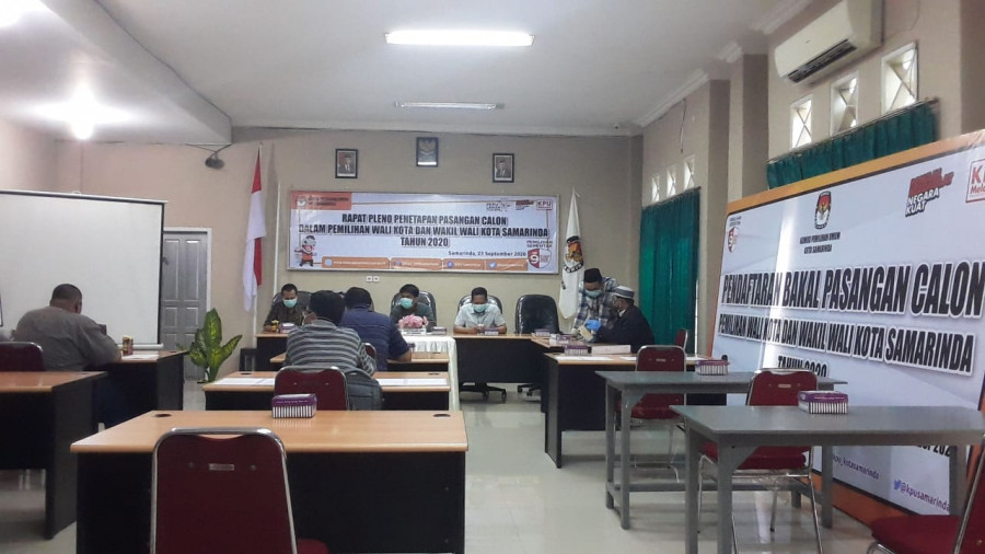 Prosesi pengumuman penetapan pasangan calon pada Pilwali Kota Samarinda tahun 2020 oleh KPU. ( Foto: Istimewa )