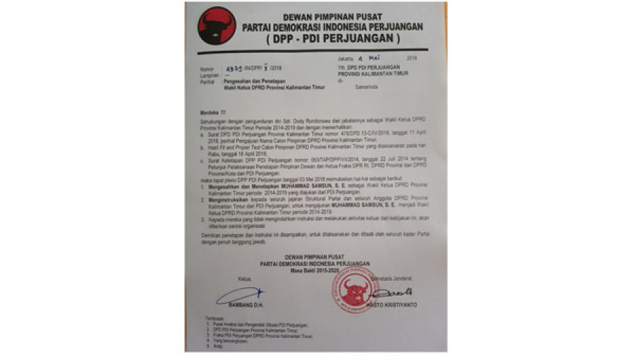 Samsun Jabat Wakil Ketua DPRD Kaltim