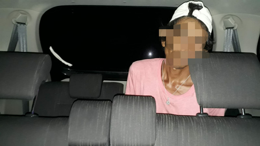 Pelaku yang terjadi operasi pekat karena membawa sajam jenis badik Rabu (13/4/2022) tadi malam.(Foto:Istimewa)