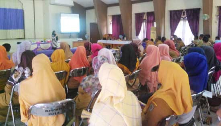 Perwakilan OPD di Wilayah Pemerintahan Kabupaten Paser saat mengikuti kegiatan Evaluasi kenaikan pangkat.