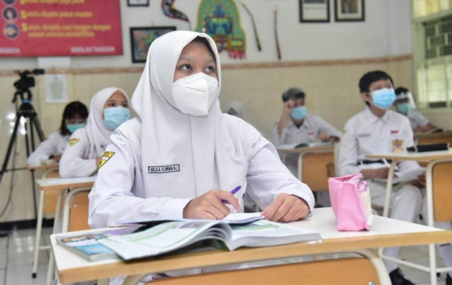 Ilustrasi pembelajaran tatap muka ( Foto: Humas pemkot surabaya )