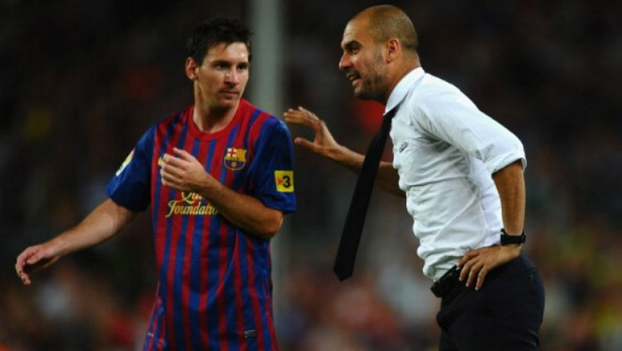 LIonel Messi dan Josep Guardiola, sama-sama memberikan donasi untuk melawan virus corona. (reuters)