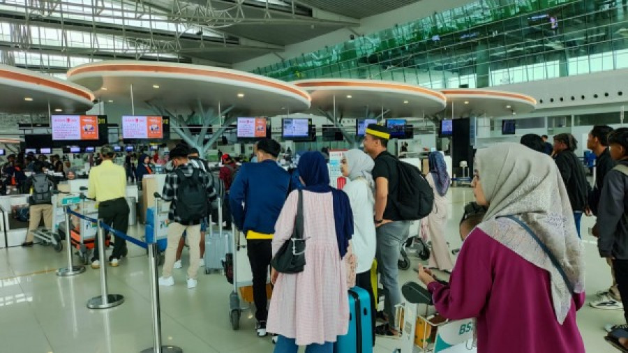 Jumlah penumpang di Bandara SAMS Balikpapan, diprediksi terus meningkat dan puncaknya terjadi tiga hari lagi. (dokkorankaltim)