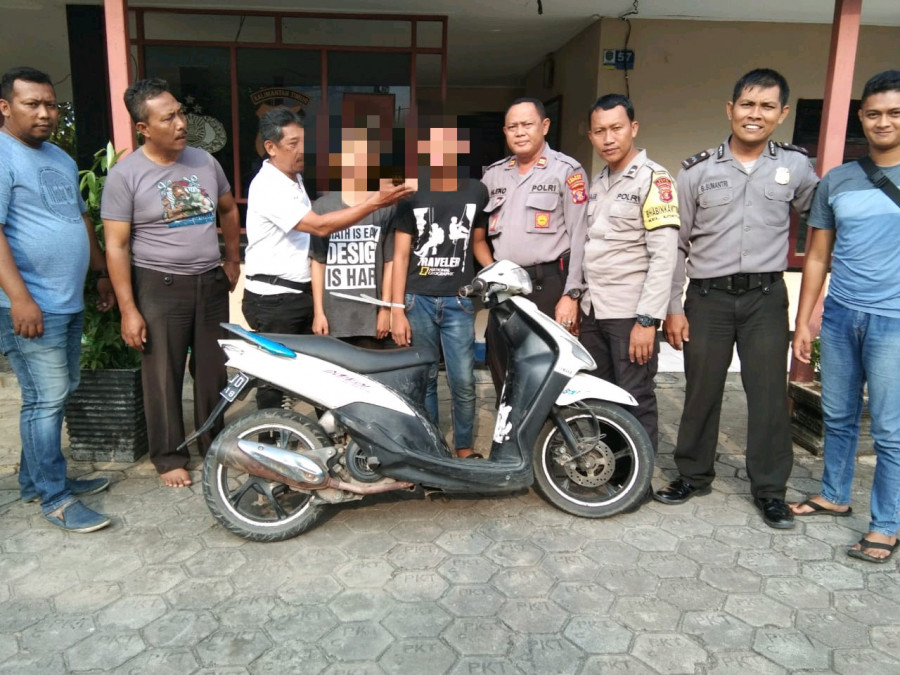 Rz terpaksa harus mempertanggungjawabkan perbuatannya. ( Foto: Polsek utara Bontang )