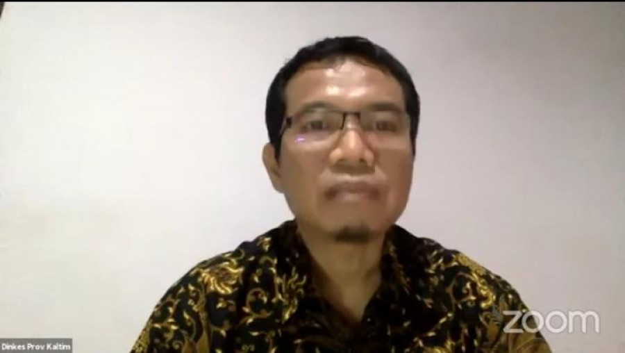 Juru Bicara Penanganan Covid-19 Kaltim Andi Muhammad Ishak, saat rilis melalui aplikasi Zoom, Sabtu (09/05/2020) petang.