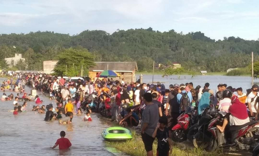 Lokasi tenggelam nya Ancah, di Jalan Usaha Tani RT.24 Lempake. (Foto: Ist)