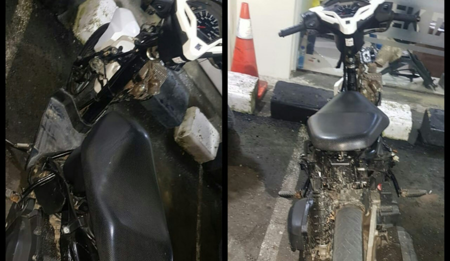 Barang bukti satu unit sepeda motor yang diamankan jajaran Polsek Sungai Pinang, bersama dua pelakunya. (Foto: Ist