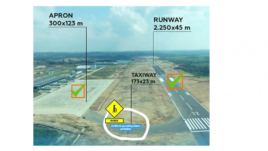 Yang Ambles di Bandara APT Pranoto Taxiway, Bukan Runway