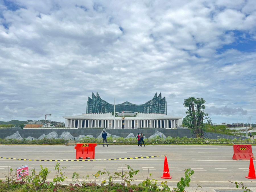 Suasana Pembangunan Gedung IKN (Rafik/Korankaltim.com)
