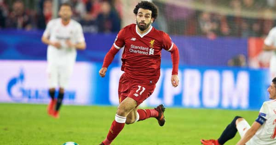 JADI FOKUS UTAMA: Keberhasilan Liverpool musim ini tak lepas dari peran besar Mohamed Salah, wajar kalau dirinya jadi perhatian pada final melawan Real Madrid nanti. (getty images)
