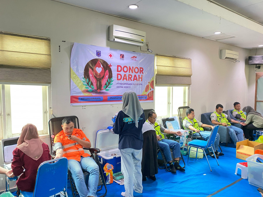 Pelaksanaan Donor Darah oleh PT Pamapersada Nusantara dan PMI Kabupaten Paser. (Foto: Istimewa)