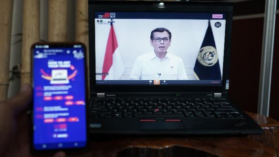 Menteri Pariwisata dan Ekonomi Kreatif Wishnutama mengapresiasi Telkomsel yang konsisten berkontibusi dalam membangun ekosistem digital di Indonesia melalui The NextDev Summit 2020 di Jakarta, Minggu (15/11/2020).(Foto: Dok Telkomsel)