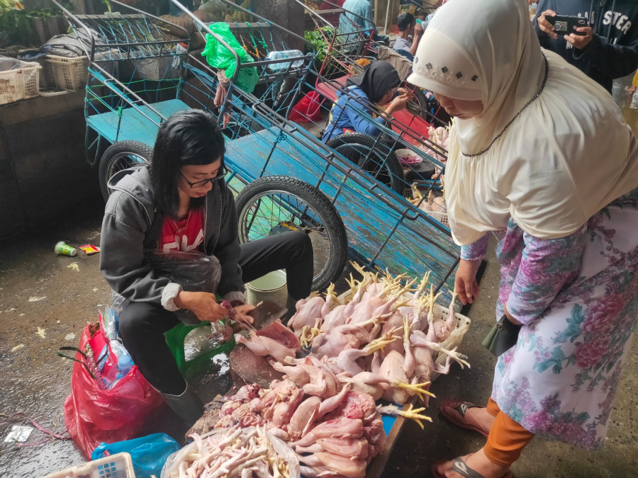 Komoditas daging ayam ras mengalami deflasi hingga 3,84 persen pada Juli 2021 ( Foto: permata/korankaltim.com)