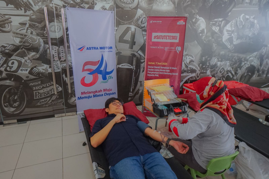 Aksi donor darah oleh Astra Motor memperingati HUT ke-54. (Foto: Istimewa)