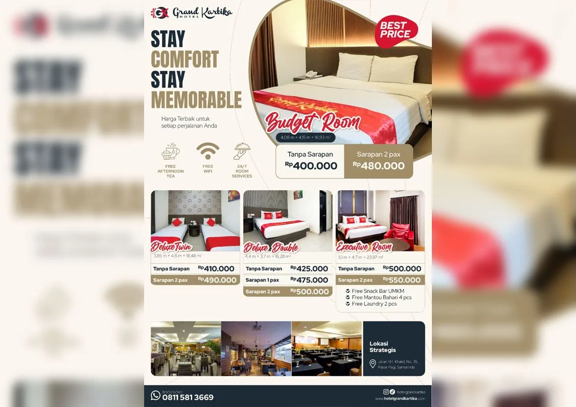 Flyer Promo Hotel Grand Kartika Samarinda. (Foto: Istimewa)