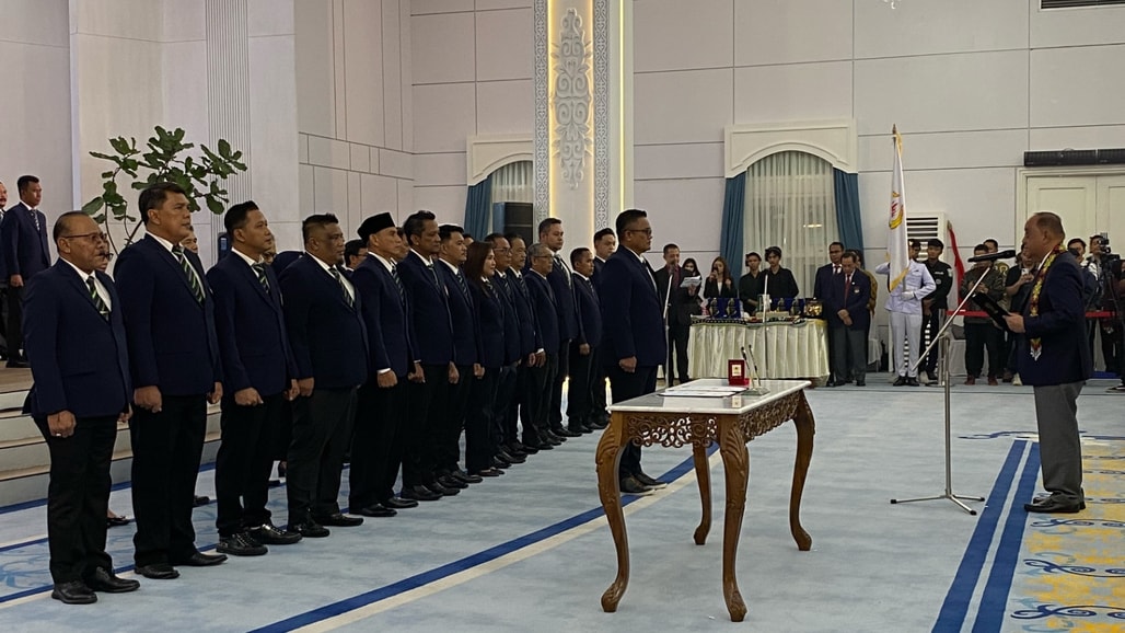 Prosesi pelantikan pengurus KONI Kaltim periode 2026-2030. (Foto: Maulana/seputarfakta.com)